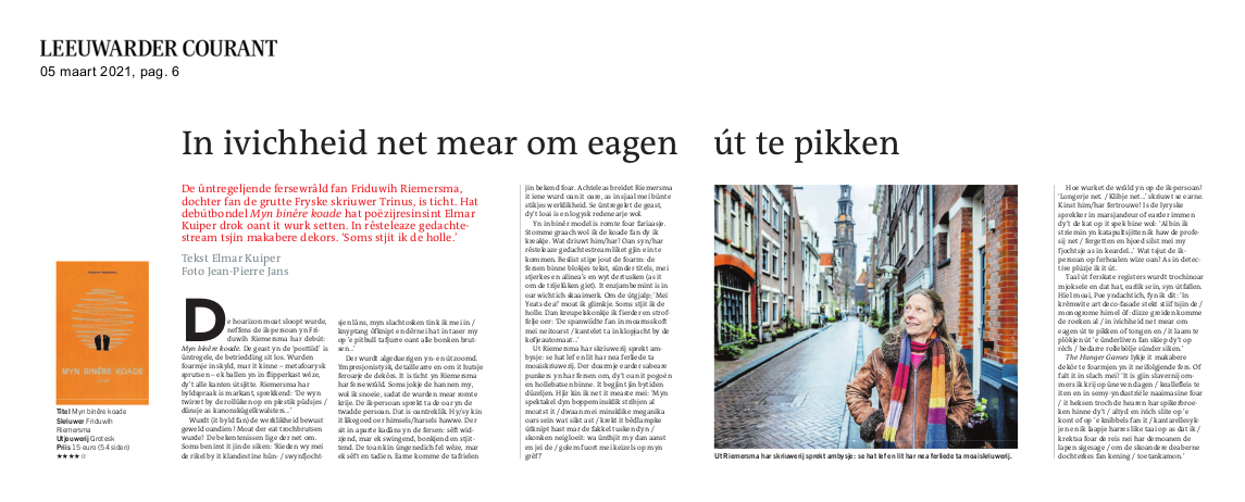 image besprek Elmar Kuiper yn de Leeuwarder Courant
