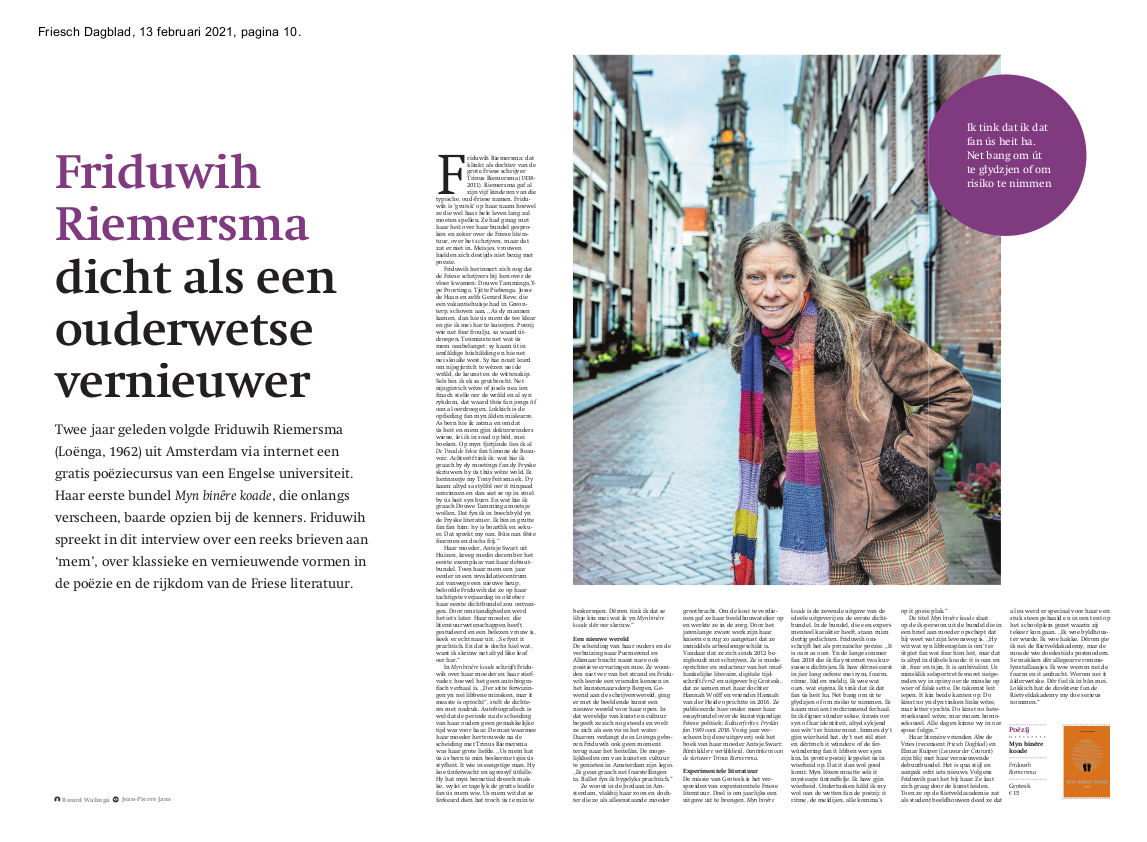 image fraachpetear Ruurd Walinga yn it Friesch Dagblad